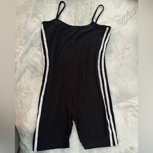 Black and White Striped Bodysuit